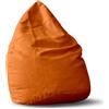 Lumaland Poltrona Sacco Luxury Puff Pouf Cuscino Comfortline 120L Riempimento Innovativo Colore Arancione