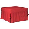 AM DESIGN Fodera in Cotone SFODERABILE POUFF Pouf PUF Letto 74x74xH47 cm Rivestimento Made in Italy (Rosso)