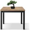 Mar.c.a. Design - Tavolo a Libro 90/180x90x76,5 cm - Piano in Nobilitato Finitura Rovere Rustico e Base Nera - Made in Italy