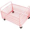 Gralara Carrello Portaoggetti Con Ruote, Cestini da Scaffale in Ferro, Cestino Portaoggetti per Giocattoli, Adatto per La Conservazione in Cucina, L'organizzazione Della Casa, 48 Cm X 25 Cm X 30
