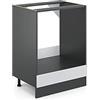 Vicco Mobile per forno da incasso R-Line, Bianco lucido, 60 cm senza piano di lavoro, per la libera combinazione all'interno di sistemi cucina modulari