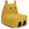 Lumaland Pouf Hippo per bambini, impermeabile, materiale di facile manutenzione, 80 x 70 x 65 cm e 2,9 kg, colore giallo