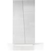 WHOUS Armadio Multiuso EASY per Ufficio, Studio o Camera con 2 Ante e 4 Vani, 79,20x38x166 cm, Bianco Lucido