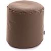 Avalon - Pouf Poggiapiedi CILINDRO Jive, Puff Poggiapiedi Divano quadrato, Pouffe Imbottito in Tessuto Tecnico Resistente e Antistrappo, Comodo e Impermeabile, Made in Italy(45cm-Tortora)