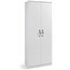 Azur line Armadio Mobile Multiuso scarpiera Due Ante 6 Ripiani cm182x71x38 (Bianco)