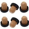 MAGICLULU Tappi di Sughero per Bottiglie di Vino Rosso 19mm in Sughero Naturale e Plastica, Sigillo Ermetico per Preservare Gusto, Set da 6 Pezzi per Casa, Bar e Matrimoni
