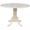 IC INTERNATIONAL CONCEPTS International Concepts Dual Drop Leaf Table Tradizionale 42 Unfinished