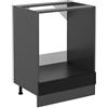 Vicco Mobile per forno da incasso R-Line, Nero lucido, 60 cm senza piano di lavoro, per la libera combinazione all'interno di sistemi cucina modulari