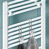 Inbagno Ganci termoarredo Bagno - Set 2 Pezzi in Acciaio, L 3,6 x H 14,5 cm, Ideali per scaldasalviette e Box Doccia