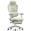 MUSSO E600SE - Sedia ergonomica da ufficio, 3 livelli, braccioli e poggiatesta regolabili in 3D, con poggiapiedi, su misura per donne, protezione della colonna vertebrale