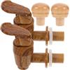 Alipis 2 Set Di Rubinetto Per Botte Di Vino E Tappo Di Plastica in Sughero, Pezzi Di Ricambio, Accessorio Per Secchio Per Vino, Tappo Ermetico Di Ricambio Per Botti Di Birra