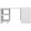 AVANTI TRENDSTORE Cadorago - Scrivania salvaspazio con piano a scomparsa in laminato di colore bianco opaco. LAP ca. 140x72x60 cm.