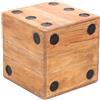 CREEDWOOD CUBO di Legno Game 35 | Legno Massiccio, 35 cm | Sgabello cubo, Sgabello cubo in Legno, Sgabello per Bambini, cubo per sedersi, Sgabello Floreale, Decorativo