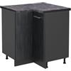 Vicco Mobile ad angolo cucina R-Line, Calce nera, 75.6 cm | Collega due lati della cucina · Piano di lavoro incl. · Piedini regolabili in altezza · 1 Ripiano · 1 Anta