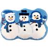 belupai Tappeto natalizio, con omino di pan di zenzero, tappetino da bagno antiscivolo con Babbo Natale, pupazzo di neve, tappetino assorbente per bagno, casa, bagno e soggiorno