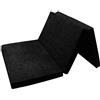 FORTISLINE - Materasso pieghevole 195 x 120 x 8 cm - 3 pezzi - Materasso per ospiti H2 - Pieghevole - Letto da campeggio - Rivestimento lavabile - Pieghevole per adulti - Materasso da viaggio