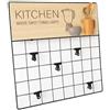 Declea Decorazione da Parete in Metallo per la Cucina Griglia da Parete per Foto e Note | Rete portafoto | Bacheca per Appunti in Metallo con Accessori | Stile Nordico| 48x48cm