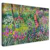 Printed Paintings Stampa su Tela (80x60cm): Claude Monet - Il Giardino Iris a Giverny