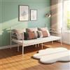 EGGREE Divano Letto Singolo, Struttura Divanetto Letto in Metallo per Adulti, 90 x 190 cm - Bianco
