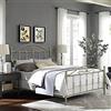 SISA srl, Struttura Letto Matrimoniale Ferro Battuto, Modello Gardenia, Colore Beige Anticato (Con Sfumature Oro), 170x120x195 cm, 100% Made in Italy