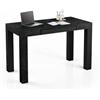 Mobili Fiver, Scrivania multifunzionale First, Nero Cemento, NO, Scrivania moderna per Camera - Ufficio, Made in Italy