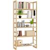 Casaria Scaffale da bagno in Legno 5 Ripiani Mobiletto da Cantina 135,5 x 58 x 27 cm Libreria Salvaspazio Portaoggetti