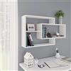 ZQQLVOO Libreria da Parete, mensola del soggiorno Scaffale portaoggetti per fioriera da ufficio Mensole a Muro Bianche 104x20x58,5 cm in Legno Multistrato for riporre Gli scaffali delle librerie