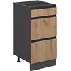 Vicco Mobiletto base per cucina R-Line, Rovere dorato, 40 cm