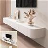 XDXINY Console mobile mobile per TV a parete, mobiletto per TV multi grande, con cassetti, staffa per router (bianco, B, 160 x 20 x 30 cm)