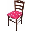 Russo Tessuti Set 6 Cuscini Sedie Imbottiti Con Alette Per Cucina Soggiorno Cuori Paris Love-Bordeaux