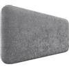 DHOME Testiera Imbottita Liscia Arrotondata in Lana Ecologica per Parete Acustica Testate Fonoassorbenti Testata Letto Camera da Letto (Grigio, 100cm)