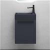 Mai & Mai Mobile Bagno Sospeso46x26x63cm con Lavabo, Antracite opaco | Set Mobile da Bagno, Lavabo da Minerale fuso, Seria Pisa02