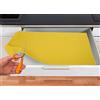 BIANCHERIAWEB Tappetino Gommato Antiscivolo Multiuso per Cassetti e Superfici Colore Giallo 65x300cm Giallo