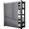 Aocet Tenda per Scaffale, Tenda per Cabina Armadio, Tende Antipolvere per Scarpiera Libreria e Armadietti - Pieghevole, Proteggere la Privacy, Personalizzabile(Gray,Cabinet W120xH200cm)