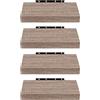 EUGAD Mensola a Muro, Scaffale a Parete 25cm, Colore Caffè Chiaro, MDF 4er