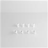 Generico 8 Supporti Compatibile con Ikea Blaliden per Vetrinetta Aggiuntiva Staffe per Ripiano Aggiuntivo (Bianco)
