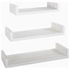 MODULARREDO | CALAMITA MAXI Set di 3 Mensole da Muro, Mensole Muro Design, Mensola da Parete, 60x8 p23.7 cm, 50x8 p23.7 cm e 40x8 p23.7 cm, Kit Tasselli Inclusi, Rovere Sbiancato - Made in Italy
