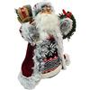 Zelda Bomboniere Babbo Natale Puntale Jacquard Cm 30 Decorazione Addobbi Albero