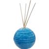 sicilia bedda - Diffusore per Ambienti Profumatore con Bastoncini in Ceramica di Caltagirone - Sfera Moderna Diametro 8 CM (Celeste)
