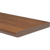 Fiore Design Mensola rettangolare in melaminico antigraffio con bordo stondato - predisposta per attacchi a scomparsa - 25 mm (NOCE, 80X25)