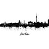 Kunstbruder Poster da parete, motivo: città di Berlino Cologne by Dichyk, nero/bianco, Carta fotografica., bianco, 70x100cm