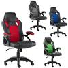 Yellowshop | Poltrona da Gaming e/o ufficio sedia gioco girevole rotelle studio mod. Adam (Nero/Rosso)