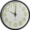 Graootoly 12 inch / 30cm Luminous Wall Clock Silent with Night Light Glow in The Dark Round Clock, Living Room Decoration