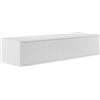 Vente-unique - Mobile sotto lavabo sospeso a righe 150 cm Bianco - ARNEGA