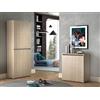 Terraneo mobile multiuso con 2 ante, maniglia a gola e 3 ripiani regolabili - Mobile basso contenitore pratico da 80x37x102 cm per ogni ambiente (Beige)