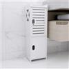 HUOLE Mobile da Bagno, Armadietto da bagno impermeabile, bianco a pavimento, per riporre oggetti per la casa, per WC, camera da letto, cucina, soggiorno, Stile Moderno,24 * 22 * 75cm - Bianco