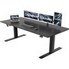 Devoko - Scrivania elettrica regolabile in altezza 180 x 80 cm con vassoio porta cavi, piano stabile, tavolo per computer con 2 funzioni di memoria, tavolo ergonomico per stare seduti o in piedi (Nero