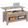 Yaheetech Tavolino da Caffè Sollevabile Tavolo da Soggiorno Elevabile Tavolino Basso da Salotto 104,5 x 49,5 x 49-62 cm Tavolino da Divano Portaoggetti con Ripiano Spazioso Grigio