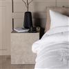 BOURGH Comodino York, 40 x 40 x 45 cm, effetto marmo beige, tavolino per camera da letto, prodotto con bordo leggermente visibile