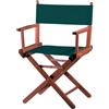 ZStyle Sedia da Regista Pieghevole in Legno, 90 cm di Altezza, 54 cm di Larghezza, 48 cm di Profondità, Nera (Fusto mogano - tela verde)